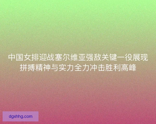 中国女排迎战塞尔维亚强敌关键一役展现拼搏精神与实力全力冲击胜利高峰